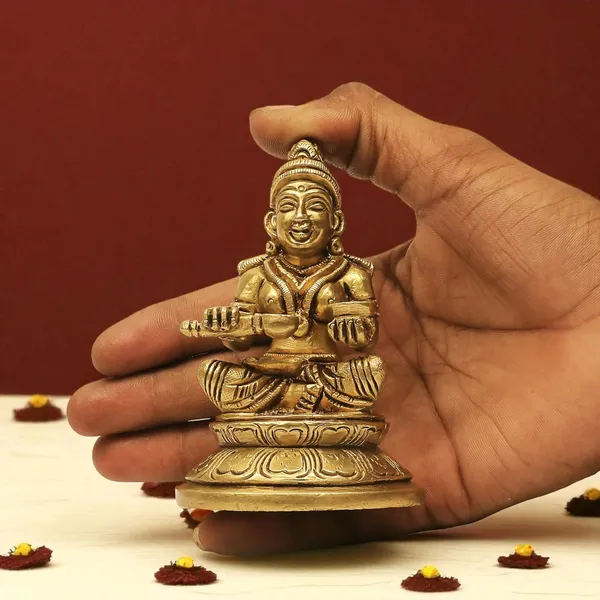 Antique_Brass_Annapurna_Devi_Murti_Statue_For_Pooja_Room,Idol_For_Home_And_Gift