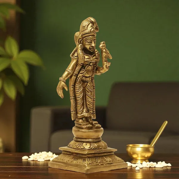 Antique_Andal_And_GodaDevi__Brass_Idol,_Andal_Devi_Murti_Statue_For_Pooja