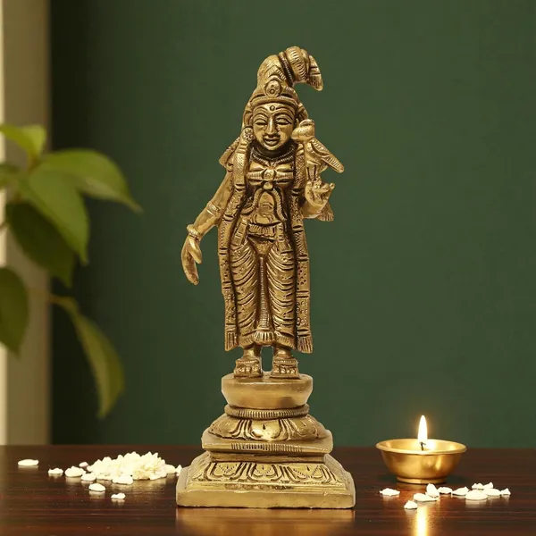 Antique_Andal_And_GodaDevi__Brass_Idol,_Andal_Devi_Murti_Statue_For_Pooja