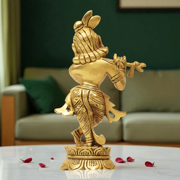 Brass_Krishna_Idol_for_Home_Décor,_Pooja_Room,_Office_|Handcrafted_Lord_Krishna_Statue,_Showpiece,_Decorative_Gift