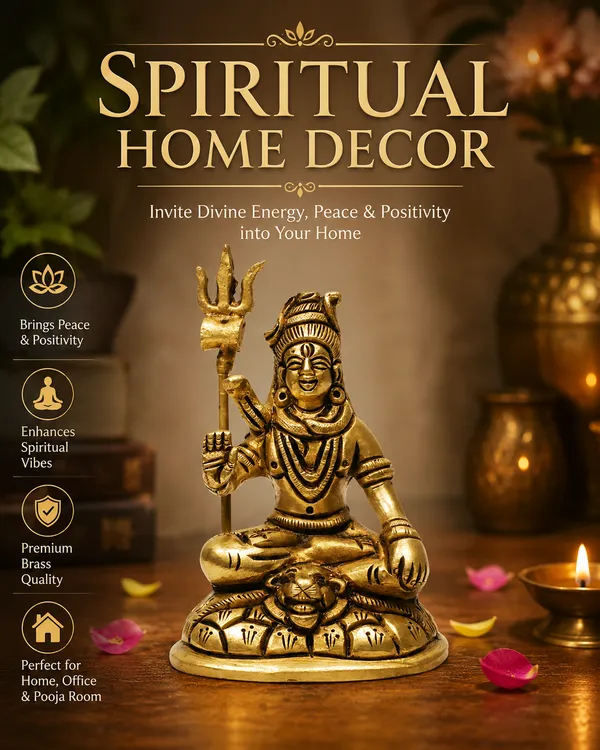 Antique_Shiva_Idol_For_Home_Pooja_Room,_Mahadev_Murti_With_Trishul_And_Damru,_Meditating_Statue_For_House_Warming_Gift_And_Decor