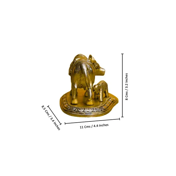 Antique_Brass_Cow_With_Calf_Idol,_Lakshmi_Ganesha_Carved_On_Saddle_For_Showpiece,_Home_Decor