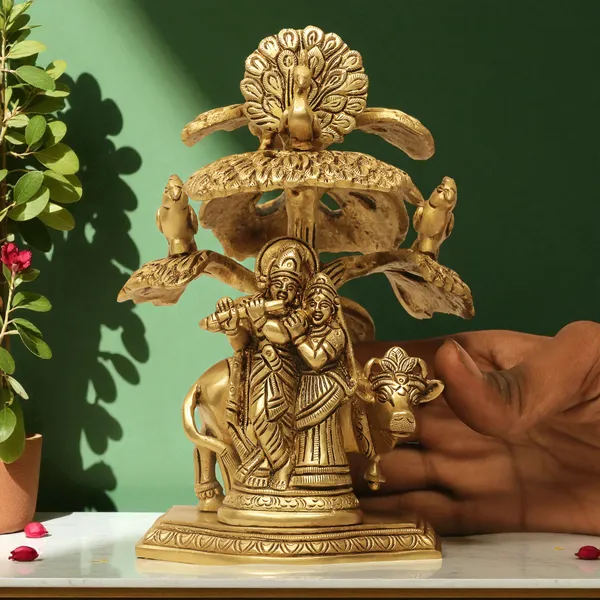 Antique_Brass_Lord_Radha_Krishna_Statue_With_Cow_And_Tree_For_Pooja_Room,_Gopal_Murti,_Idol_Gift_For_Wedding,_Anniversary,_House_Warming,_Ceremony_And_Home_Decor