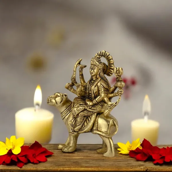 Antique_Brass_Durga_Mata_Idol/Murti_For_Pooja_Room