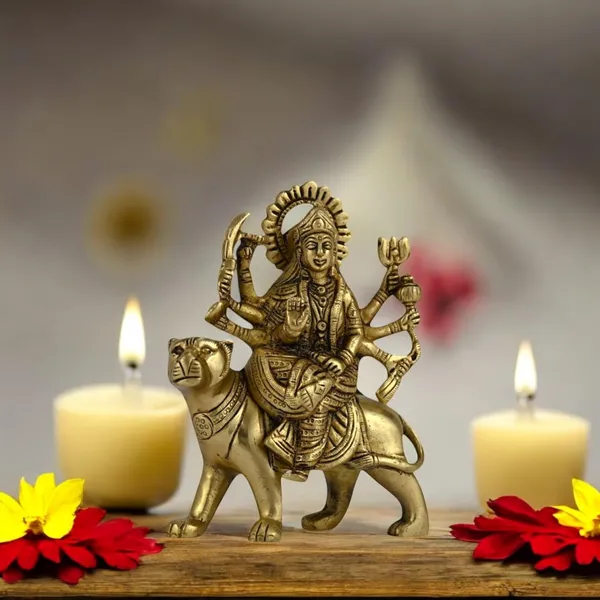 Antique_Brass_Durga_Mata_Idol/Murti_For_Pooja_Room