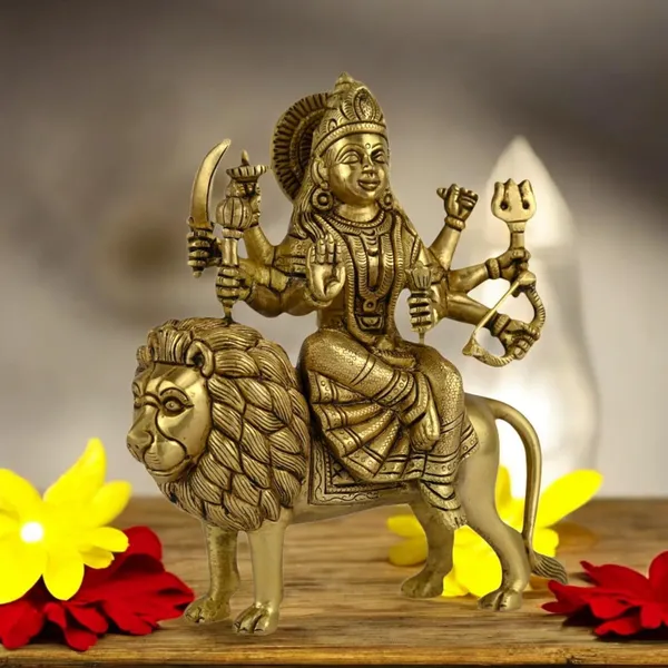 Antique_Brass_Durga_Mata_Idol_Murti_For_Pooja
