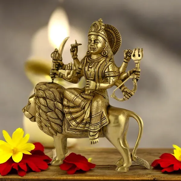 Antique_Brass_Durga_Mata_Idol_Murti_For_Pooja