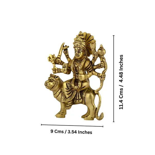 Antique_100%_Pure_Brass_Maa_Durga_Devi_Idol_Statue_Sherawali_For_Navratri_,Home_Diwali_Decoration_And_Diwali_Gifts