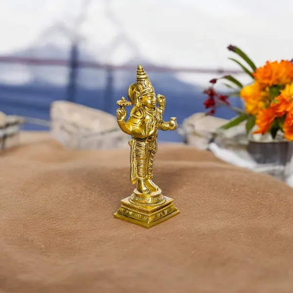 Antique_100%_Pure_Brass_Dhanvantari_Idol_For_Home,_God_Of_Ayurveda,_Unique_Design_For_Pooja,_Home_Decor