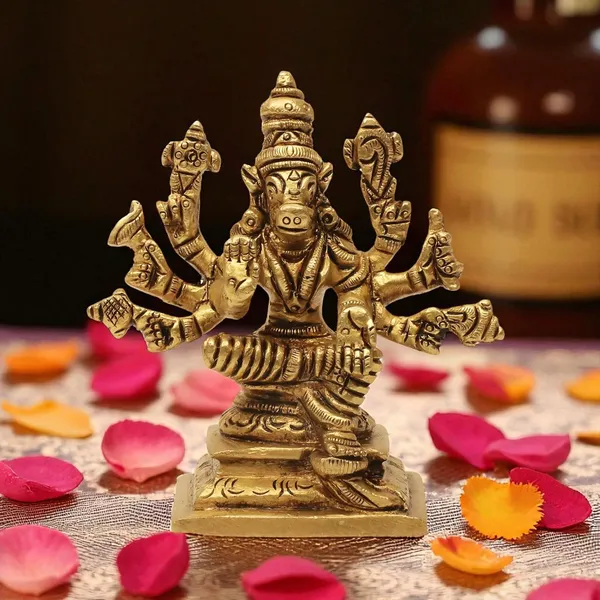 Antique_100%_Pure_Brass_Varahi_Amman_Statue_Varahi_Idol_For_Puija_Mandir,_Home_Decor