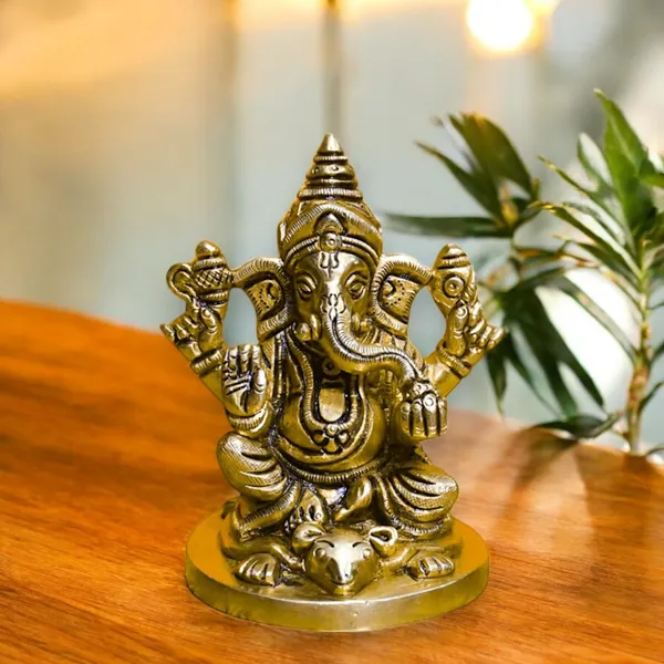 Antique_Brass_Ganesh_Idol_For_Home_Pooja,Ganesh_Murti_For_Gift_Vinayaka_Idol_Vinayagar_Statue_For_Home_Decor,_Office_Desk,_Showpiece,_House_Warming