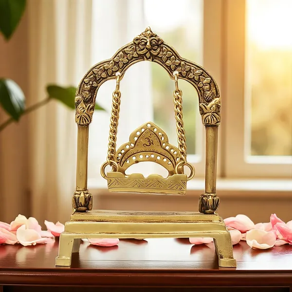 Antique_Brass_Swing_Laddu_Gopal_Jhula,Krishna_Hindola_Palana,Decorative_Laddu_Gopal_For_Temple_Pooja,_Showpiece_Figurines,_Religious_Idol_Gift_Article