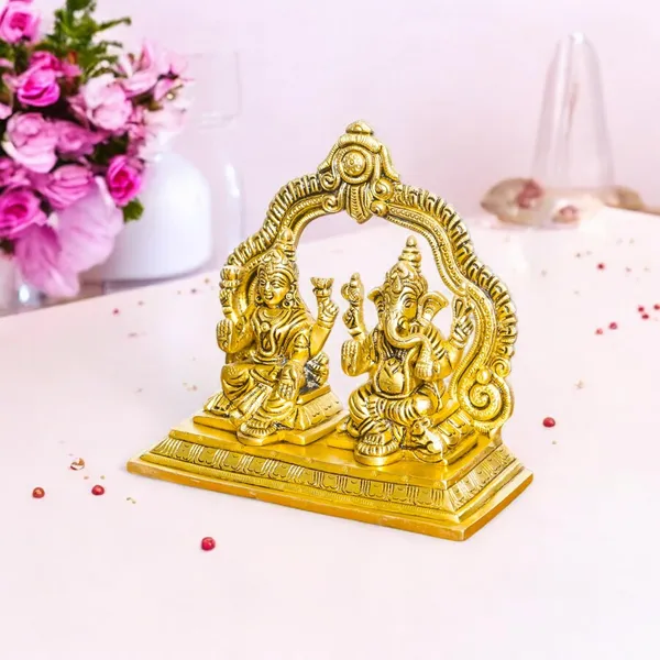 Antique_Brass_Framed_Laxmi_Ganesh_Idol_For_Home_Pooja,_Lakshmi_Ganesh_Murti_For_Gift_Vinayaka_Idol_Vinayagar_Statue_For_Home_Decor,_Office_Desk,_Showpiece,_House_Warming