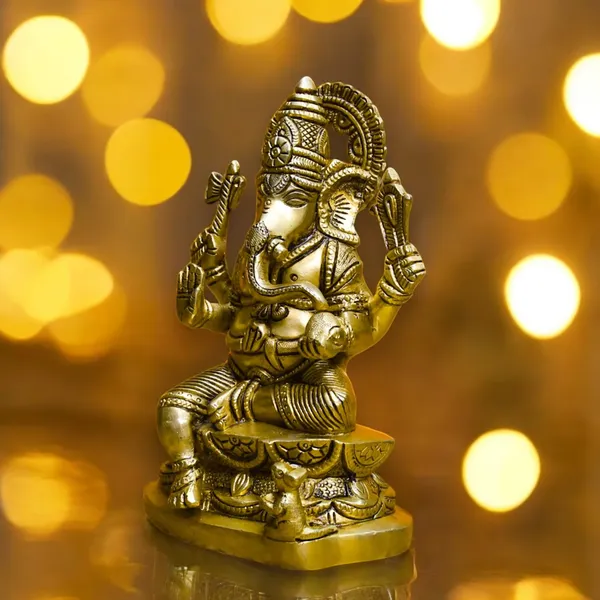 Antique_Brass_Ganesh_Idol_Murti_For_Gift_Vinayaka_Idol_Vinayagar_Statue_For_Home_Decor,_Office_Desk,_Showpiece,_House_Warming.