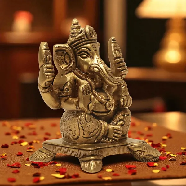 Antique_Brass_Ganesh_Idol_For_Home_Pooja,_Ganesh_Murti_For_Gift_Vinayaka_Idol_Vinayagar_Statue_For_Home_Decor,_Office_Desk,_Showpiece,_House_Warming