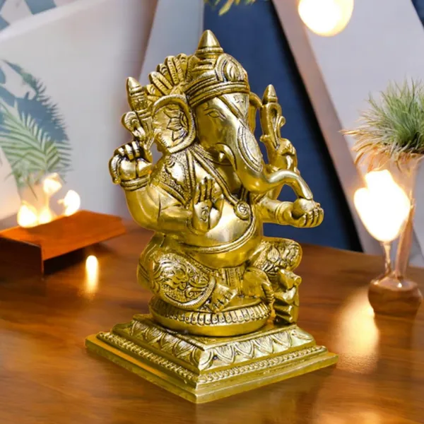 Antique_Brass_Ganesh_Idol_For_Home_Pooja_,Ganesh_Murti_For_Gift_Vinayaka_Idol_Vinayagar_Statue_For_Home_Decor,_Office_Desk,_Showpiece,_House_Warming