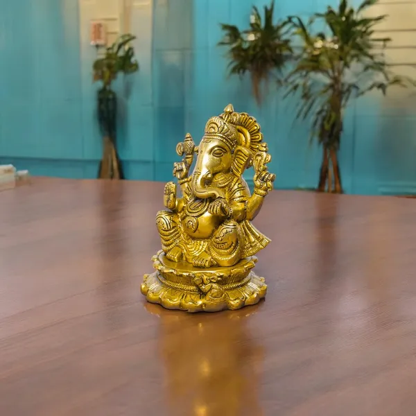 Antique_Brass_Ganesh_Idol_For_Home_Pooja_,Ganesh_Murti_For_Gift_Vinayaka_Idol_Vinayagar_Statue_For_Home_Decor,_Office_Desk,_Showpiece,_House_Warming