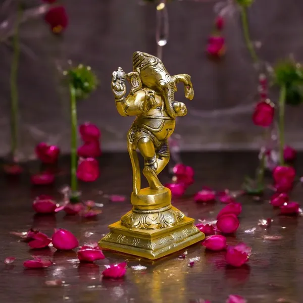 Antique_Brass_Dancing_Ganesh_Idol_For_Home_Decor_,Ganesh_Murti_For_Gift_Vinayaka_Idol_Vinayagar_Statue_For_Home_Pooja,_Office_Desk,_Showpiece,_House_Warming