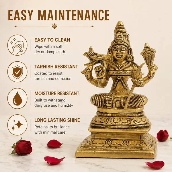 Antique_Brass_Idol_Of_Kamakshi_Amman_Statue_And_Kamatchi_Amman_Silai_For_Home_Decor,_Temple