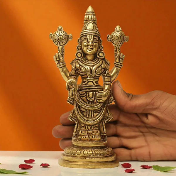 Antique_Brass_Venkateshwara_Swamy_Idol,_Tirupati_Balaji_Idol_For_Pooja_Room,_Perumal_Statue_For_Home_Decor,Office,_Temple_And_Gift_Showpiece