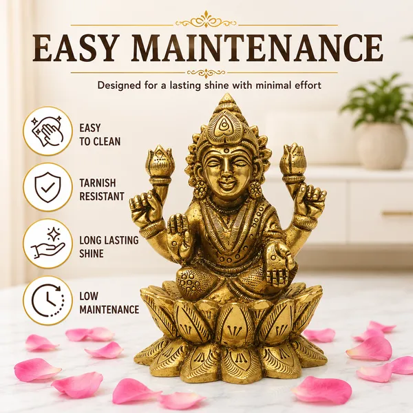 Antique_100%_Pure_Brass_Lotus_Lakshmi_Devi_Idol_Statue_For_Pooja_,Goddess_Laxmi_Idols_For_Temple_Pooja_Room_And_Diwali_Decoration_Gifts