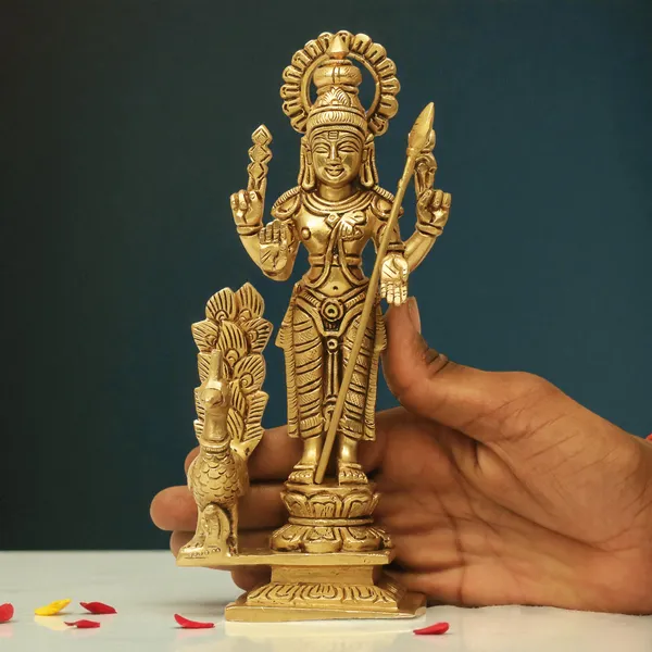 Antique_Brass_Idol_Lord_Murugan_Kartikeya_,_Swaminatha_Skanda,_Kumaraswamy_Karthikeya_Standing_Idol_For_Pooja_And_Mandir