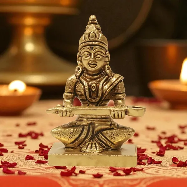 Antique_Brass_Annapurna_Devi_Murti_Statue_For_Pooja_Room,Idol_For_Home_And_Gift