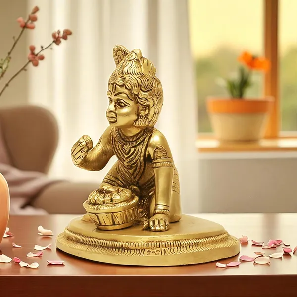 Brass_Krishna_Idol_for_Home_Décor,_Pooja_Room,_Office_|Handcrafted_Lord_Krishna_Statue,_Showpiece,_Decorative_Gift