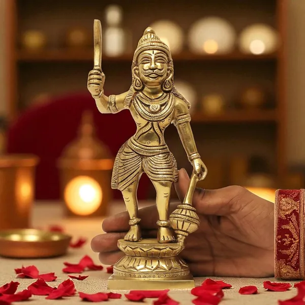 Antique_Brass_Karuppasamy_Idol,_Karuppaswamy_Statue_For_Pooja,_Home_Decor,_Showpiece