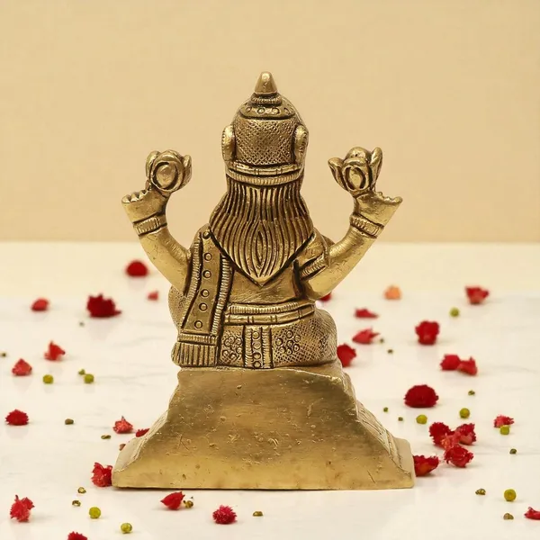 Antique_100%_Pure_Brass_Lakshmi_Devi_Idol_Statue_For_Pooja_Goddess,_Temple_Pooja_Room_And_Diwali_Decoration_Gifts