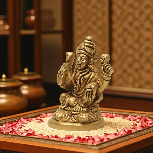 Antique_100%_Pure_Brass_Lakshmi_Devi_Idol_Statue_For_Pooja_Goddess_Laxmi_Idols_For_Temple_Pooja_Room_Diwali_Decoration_Gifts