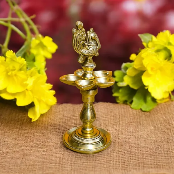 Antique_Annapakshi_Lamp,_Diya_For_Pooja,_Home