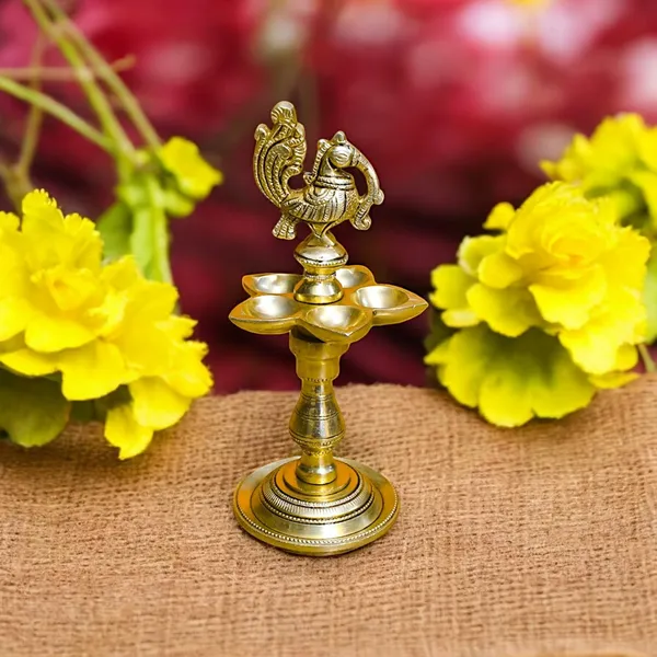Antique_Annapakshi_Lamp,_Diya_For_Pooja,_Home