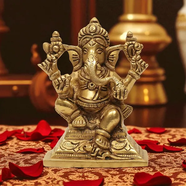 Antique_Brass_Ganesh_Idol_For_Home_Pooja,_Ganesh_Murti_For_Gift_Vinayaka_Idol_Vinayagar_Statue_For_Home_Decor,_Office_Desk,_Showpiece,_House_Warming