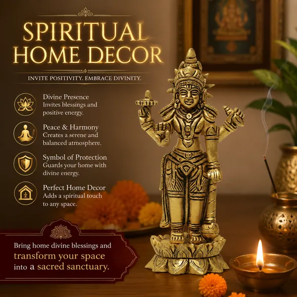 Antique_100%_Pure_Brass_Lotus_Narayan_Kamal_Vishnu_Standing_On_Lotus_For_Pooja,_Krishna_Idol_Murti_Decoretive_Showpiece
