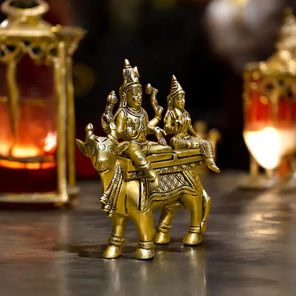 Antique_Brass_Pradosh_Idol_For_Home,Pooja_Room,Statue_For_Car_Dashboard