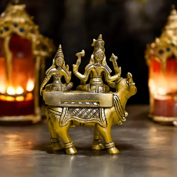 Antique_Brass_Pradosh_Idol_For_Home,Pooja_Room,Statue_For_Car_Dashboard