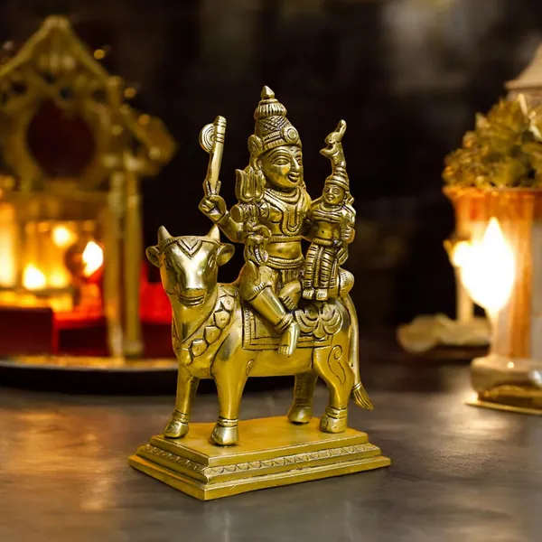 Antique_Brass_Pradosh_Vrat_Idol,_Shiv_Idol,_Shiv_Shankar_Murti/Statue_For_Pooja