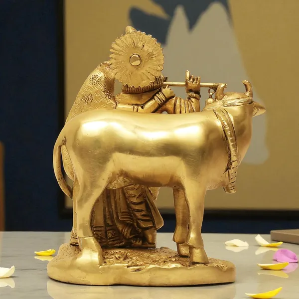 Antique_Brass_Lord_Radha_Krishna_Statue_With_Cow_For_Pooja_Room,_Gopal_Murti,_Idol_Gift_For_Wedding,_Anniversary,_House_Warming,_Ceremony_And_Home_Decor