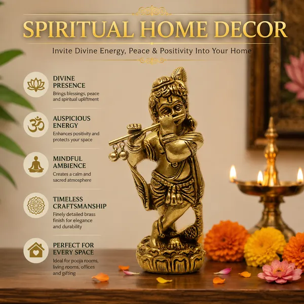 Brass_Krishna_Idol_for_Home_Décor,_Pooja_Room,_Office_|Handcrafted_Lord_Krishna_Statue,_Showpiece,_Decorative_Gift