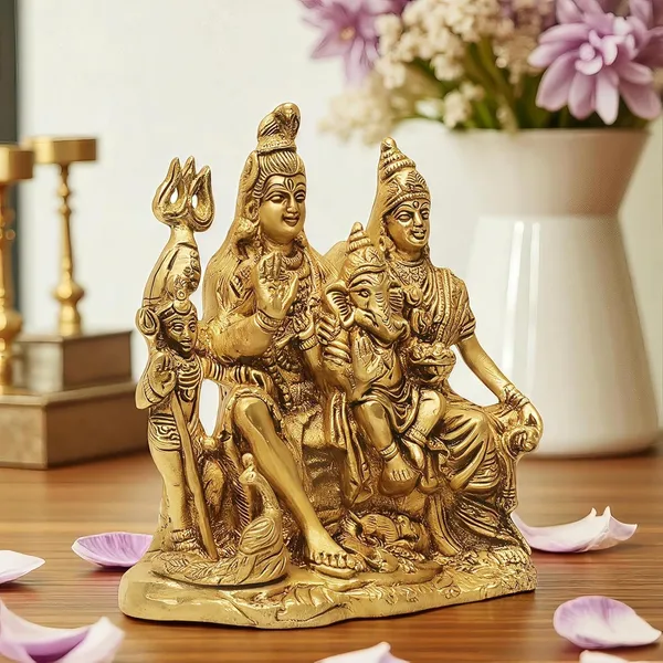 Antique_Shiv_Parivar_Murti_For_Home_Pooja,_Shiva_Parvati_Statue_With_Family,_Idol_For_House_Warming_Gift_And_Decor