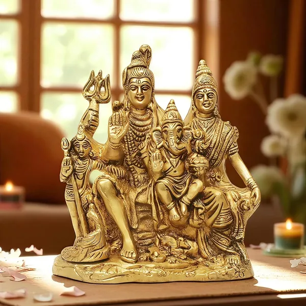 Antique_Shiv_Parivar_Murti_For_Home_Pooja,_Shiva_Parvati_Statue_With_Family,_Idol_For_House_Warming_Gift_And_Decor