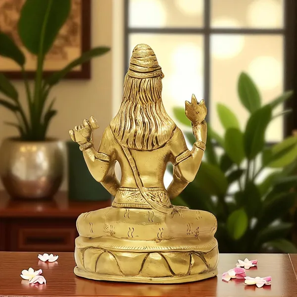Antique_Shiva_Idol_For_Home_Pooja_Room,_Mahadev_Murti_With_Trishul_And_Damru,_Meditating_Statue_For_House_Warming_Gift_And_Decor