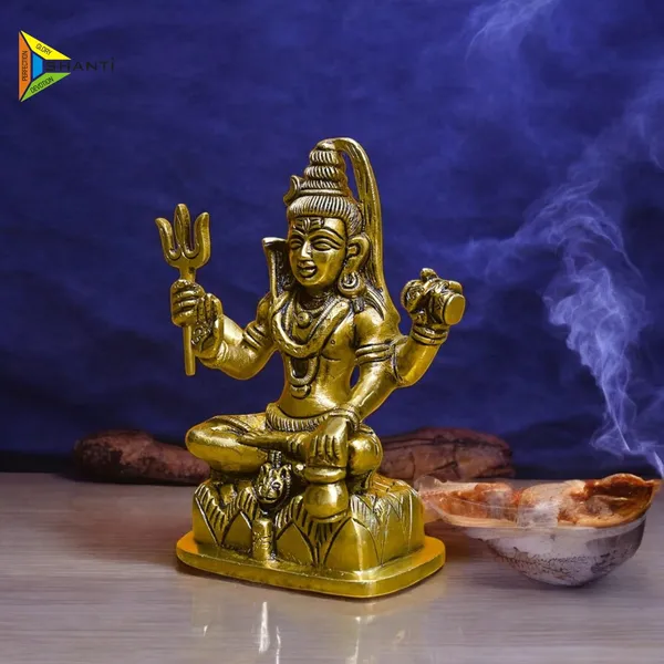 Antique_Shiva_Idol_For_Home_Pooja_Room,_Mahadev_Murti_With_Trishul_And_Damru,_Statue_For_House_Warming_Gift_And_Decor