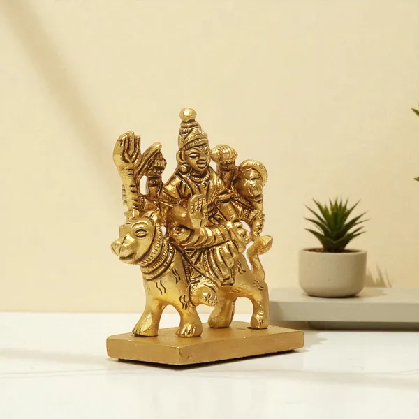 SHANTI
Brass
Durga
MATA
Idol/Murti
for
Puja
Room