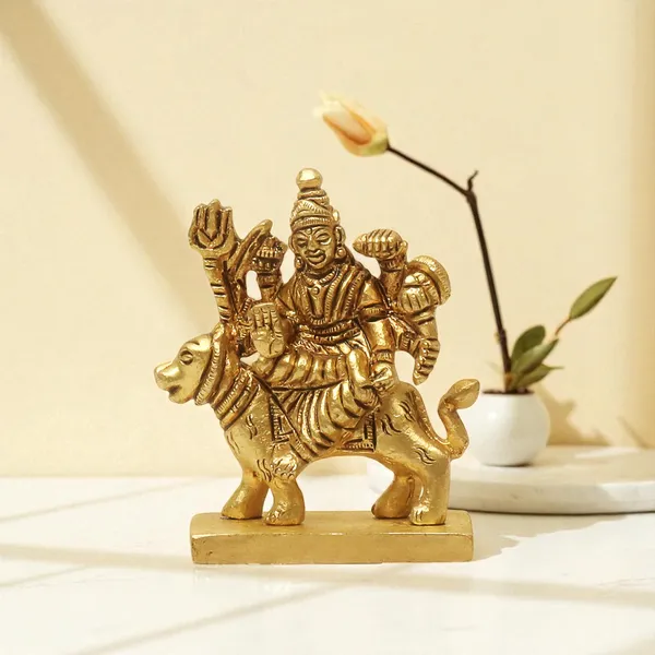 SHANTI
Brass
Durga
MATA
Idol/Murti
for
Puja
Room