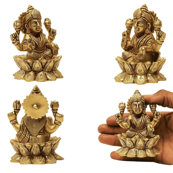 SHANTI_Brass_Laxmi_Ganesh_Idol_for_Home_puja_ganpati_Idol_Lakshmi_Ganesh_murti_for_Gift_vinayaka_Idol_Vinayagar_Statue_for_Home_d�cor,_Office_Desk,_showpiece,_House_Warming