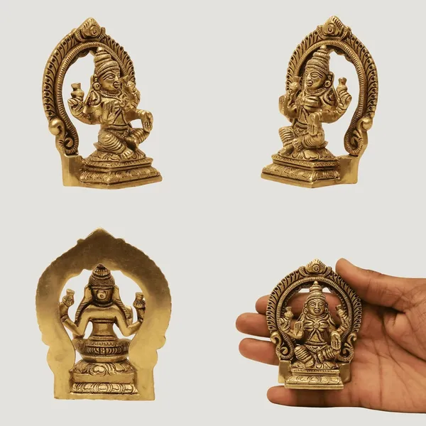 SHANTI_Brass_Laxmi_Ganesh_Idol_for_Home_puja_ganpati_Idol_Laxmi_Ganesh_murti_for_Gift_vinayaka_Idol_Vinayagar_Statue_for_Home_d�cor,_Office_Desk,_showpiece,_House_Warming