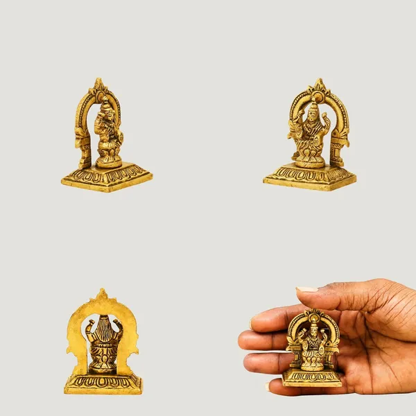 SHANTI_Brass_Laxmi_Ganesh_Idol_for_Home_puja_ganpati_Idol_Laxmi_Ganesh_murti_for_Gift_vinayaka_Idol_Vinayagar_Statue_for_Home_d�cor,_Office_Desk,_showpiece,_House_Warming.