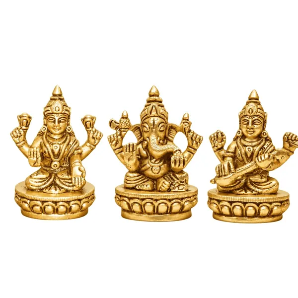 SHANTI_Brass_Laxmi,Ganesh,Saraswati_Idol_for_Home_puja_Statue_for_Home_d�cor,_Office_Desk,_showpiece,_House_Warming.